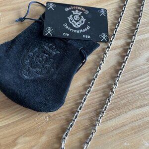 Gaboratory Skull .925 Sterling Silver Necklace 21"